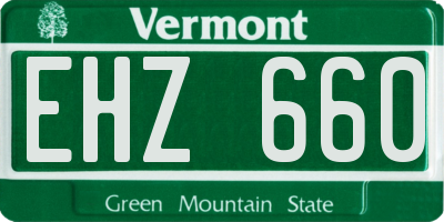 VT license plate EHZ660