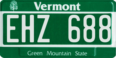 VT license plate EHZ688
