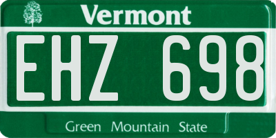 VT license plate EHZ698