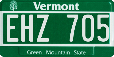 VT license plate EHZ705