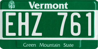 VT license plate EHZ761