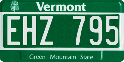 VT license plate EHZ795