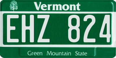 VT license plate EHZ824