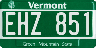 VT license plate EHZ851