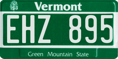 VT license plate EHZ895