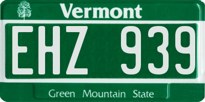 VT license plate EHZ939