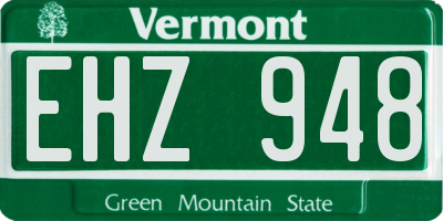 VT license plate EHZ948