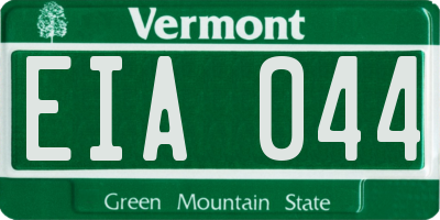 VT license plate EIA044
