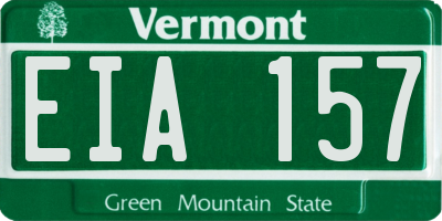 VT license plate EIA157