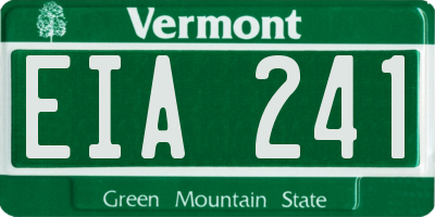 VT license plate EIA241