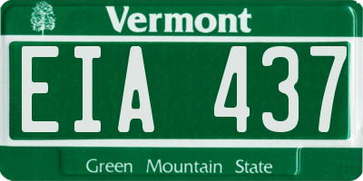 VT license plate EIA437