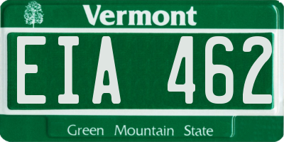 VT license plate EIA462