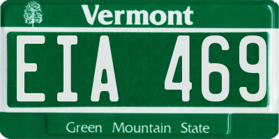 VT license plate EIA469