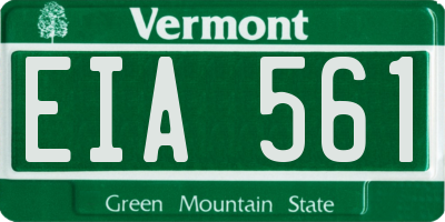 VT license plate EIA561