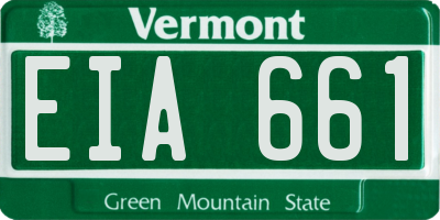 VT license plate EIA661