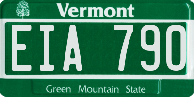 VT license plate EIA790