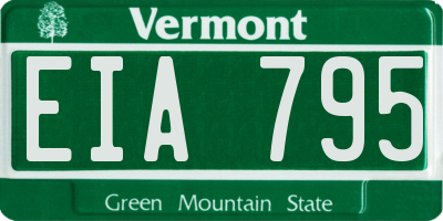 VT license plate EIA795