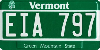 VT license plate EIA797