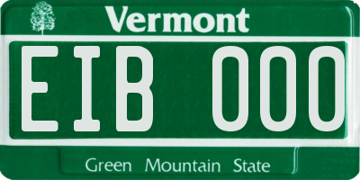 VT license plate EIB000
