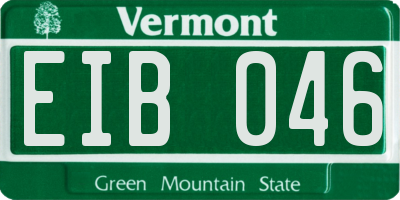 VT license plate EIB046