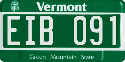 VT license plate EIB091