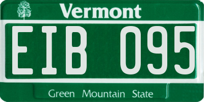 VT license plate EIB095