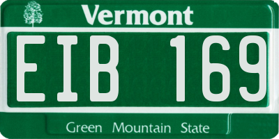 VT license plate EIB169
