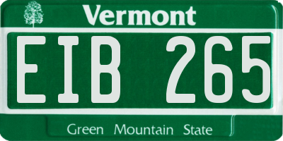 VT license plate EIB265