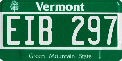 VT license plate EIB297