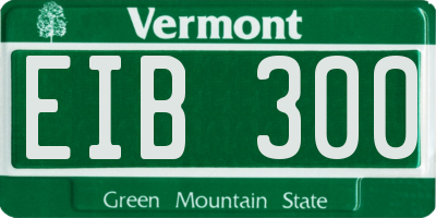 VT license plate EIB300