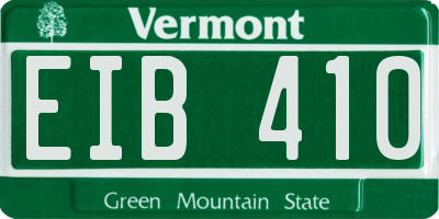 VT license plate EIB410