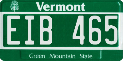 VT license plate EIB465