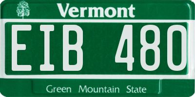 VT license plate EIB480