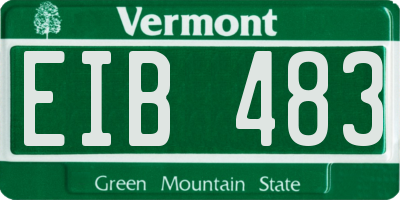 VT license plate EIB483