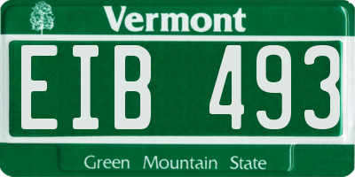VT license plate EIB493