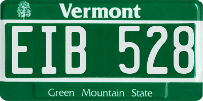 VT license plate EIB528