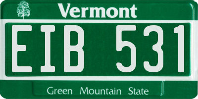 VT license plate EIB531