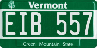 VT license plate EIB557