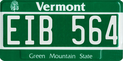 VT license plate EIB564