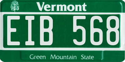 VT license plate EIB568
