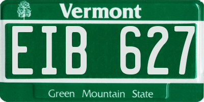 VT license plate EIB627