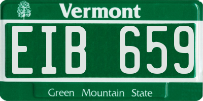 VT license plate EIB659