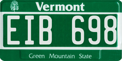 VT license plate EIB698