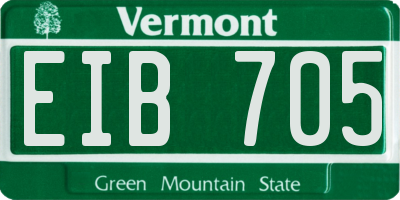 VT license plate EIB705