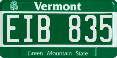 VT license plate EIB835