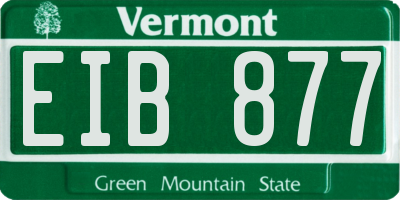 VT license plate EIB877