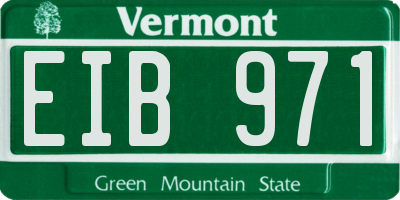 VT license plate EIB971
