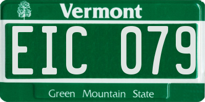 VT license plate EIC079