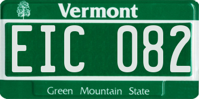 VT license plate EIC082