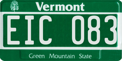 VT license plate EIC083